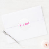Sticker Rond C'Est Une Fille (Rose) (Enveloppe)