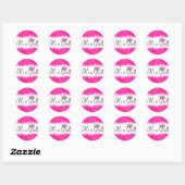 Sticker Rond « C'est une fille ! » Tiara Bébé (Feuille)