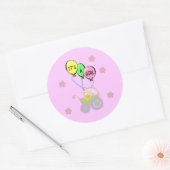 Sticker Rond C'est une petite fille (Enveloppe)