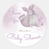 Sticker Rond C'est une petite fille éléphante petite fille douc (Devant)