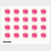 Sticker Rond C'est une petite fille rose douche fille (Feuille)