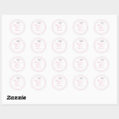 Sticker Rond C'est une Polka-Dot rose fille (Feuille)