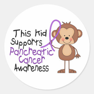 Sticker Rond Cet enfant appuie la sensibilisation au cancer pan