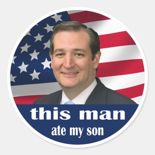 Sticker Rond cet homme a mangé mon fils (Devant)