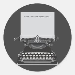 Sticker Rond C'était une nuit foncée et orageuse