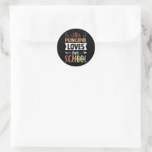 Sticker Rond Cette directrice adore son professeur d'école drôl (Sac)