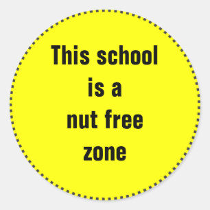 Sticker Rond Cette école est une zone franche d'écrou