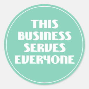 Sticker Rond Cette Entreprise Sert À Tous