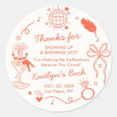 Sticker Rond Cette Épouse Est Une Faveur De Fête De Bachelorett (Devant)