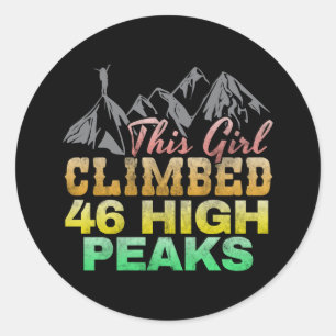 Sticker Rond Cette Fille A Grimpé 46 Hauts Pics