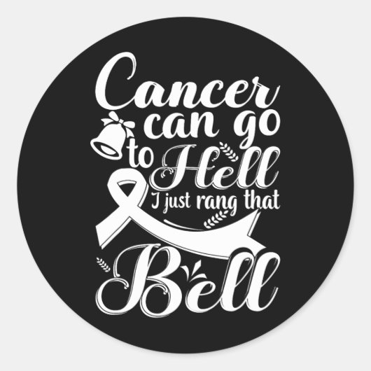 Sticker Rond Cette Fille Est Arrivée À Ring La Bell Chemo Grad (Devant)