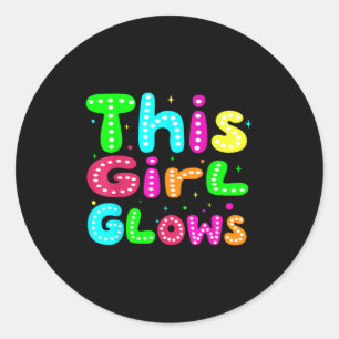 Sticker Rond Cette Fille Glisse Pour Les 80 Et 90 Enfants Femme