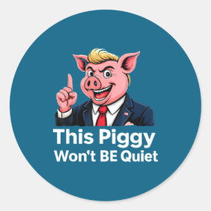 Sticker Rond Cette Ggy Ne Se Tait Pas Parodie Litique Drôle