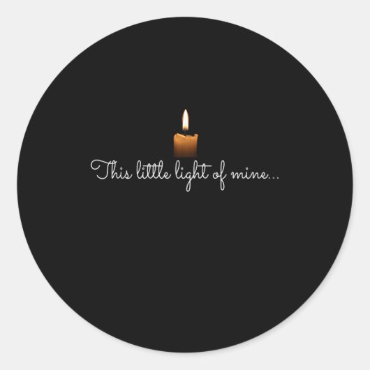 Sticker Rond Cette Petite Lumière De Ma Bougie Foi Chrétienne T (Devant)