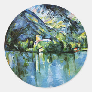 Sticker Rond Cezanne - Le lac d'Annecy