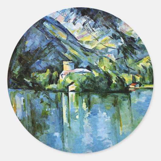 Sticker Rond Cezanne - The Lac d'Annecy (Devant)
