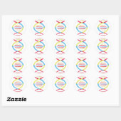 Sticker Rond Chaîne ADN (Feuille)