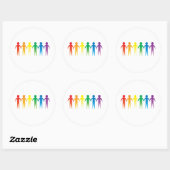 Sticker Rond Chaîne de fierté (Feuille)