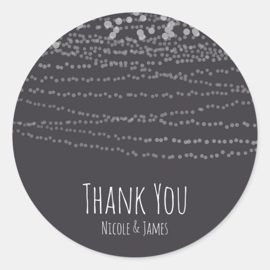 Sticker Rond Chaîne de lumière élégante moderne Célébration de  (Devant)