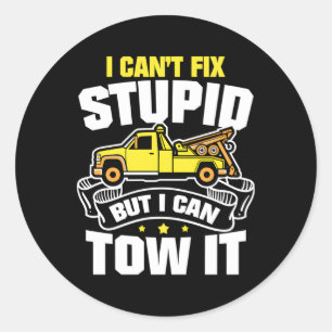 Sticker Rond Chaîne de remorquage Chauffage Camionneur Camionne