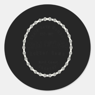 Sticker Rond Chaîne de vélo Vêtements de cyclisme West Coast Bi