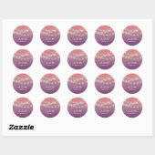 Sticker Rond Chaîne Été Moderne Lumières Mariage violet Faveur (Feuille)