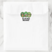 Sticker Rond Chaîne Haricots Funny Vegetable Pun (Sac)