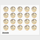 Sticker Rond Chaîne Lights Branches de l'arbre Mariage rustique (Feuille)