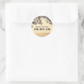 Sticker Rond Chaîne Lights Branches de l'arbre Mariage rustique (Sac)
