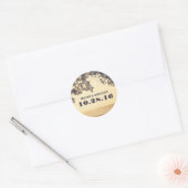 Sticker Rond Chaîne Lights Branches de l'arbre Mariage rustique (Enveloppe)