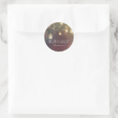 Sticker Rond Chaîne Mason Jar Lumières Branches Mariage rustiqu (Sac)