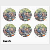 Sticker Rond Chaîne Polo Pony (Feuille)