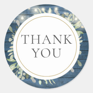 Sticker Rond Chaîne rustique Lights Fête des mariées verdoyante