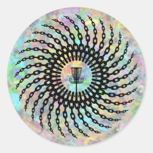 Sticker Rond Chaînes de panier de golf de disque