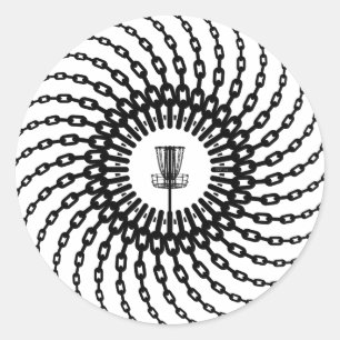 Sticker Rond Chaînes de panier de golf de disque