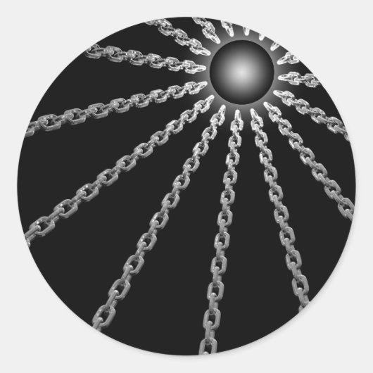 Sticker Rond Chaînes sombres (Devant)