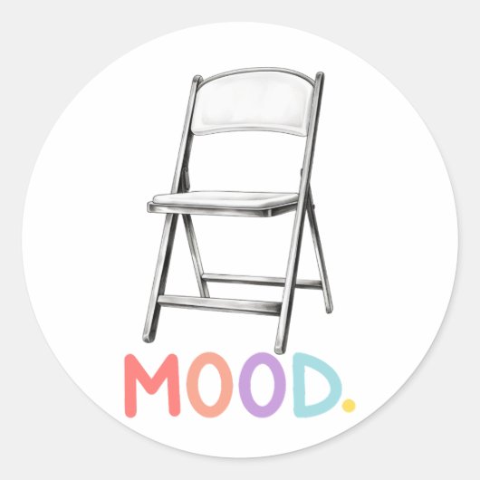 Sticker Rond Chaise pliante Humeur Montgomery Alabama Brawl (Devant)