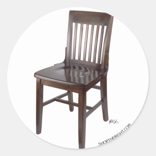 Sticker Rond Chaise vide (Devant)