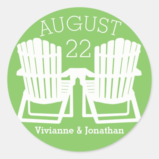 Sticker Rond Chaises Adirondack (Devant)