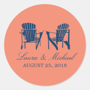 Sticker Rond Chaises Adirondack   MARIAGE