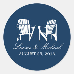 Sticker Rond Chaises Adirondack MARIAGE