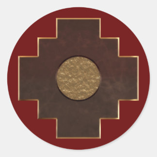 Sticker Rond Chakana Cross