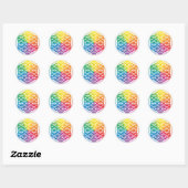 Sticker Rond Chakra Fleur De La Grille De Vie (Feuille)