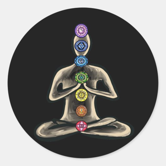 Sticker Rond Chakra Powered (Devant)