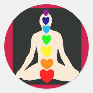 Sticker Rond Chakra Yoga Lotus Cadeaux de poste
