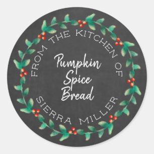 Sticker Rond Chalet en fer forgé Holiday Holly Cuisine Traites