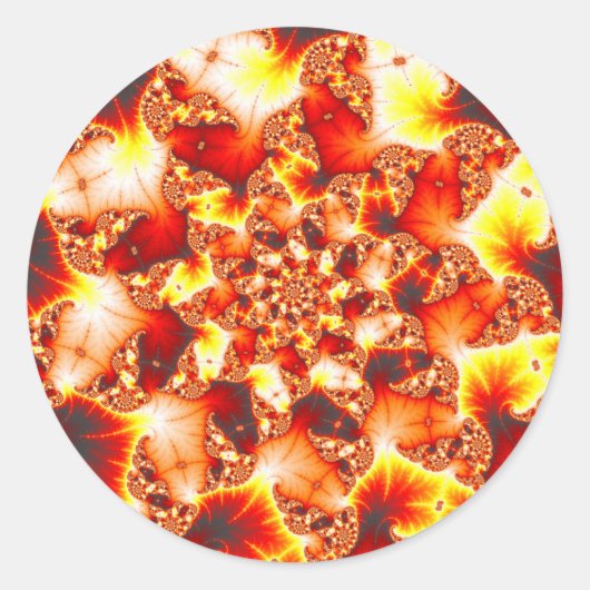 Sticker Rond Chaleur réfractive - Fractale (Devant)