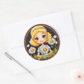 Sticker Rond Chaleureux accueil ! (Enveloppe)