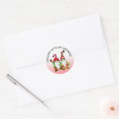 Sticker Rond Chaleureux avec mes Gnomies Drôle Noël Gnome (Enveloppe)