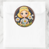 Sticker Rond Chaleureux bienvenue ! (Sac)